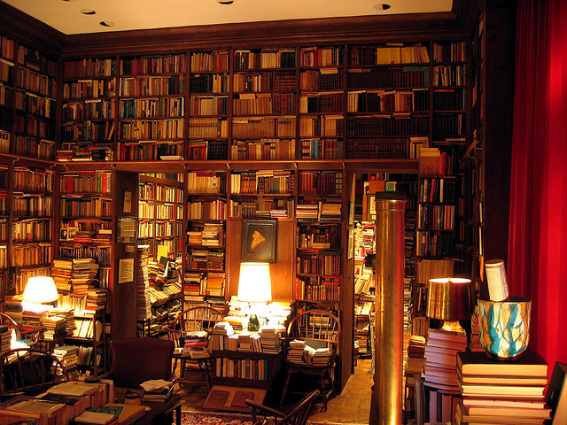 photo of a room filled with books